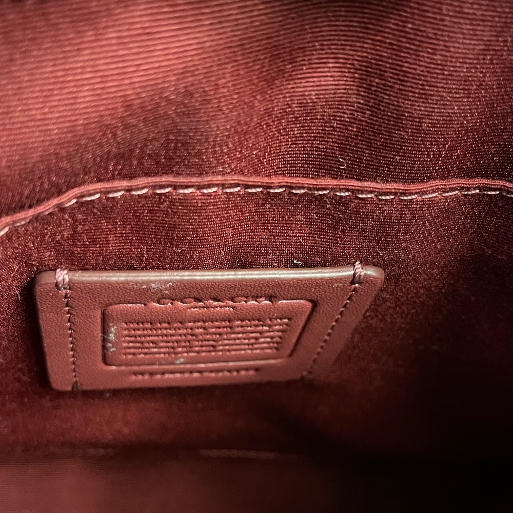 Coach Dempsey File Original Signature Stripe Red Crossbody Bag - Picture 5 of 6